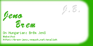 jeno brem business card